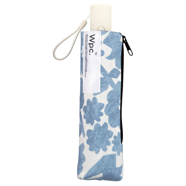 【Wpc.公式】雨傘 タイニーオートマティックアンブレラ 50cm 自動開閉 軽量 晴雨兼用 折りたたみ 折り畳み 折りたたみ傘 (花と鳥ブルー) 花と鳥ブルー