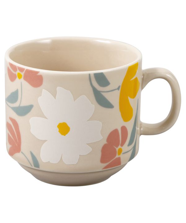 【Wpc.官方】堆疊馬克杯 可堆疊收納 微波爐可用 洗碗機可用 北歐圖案 可愛 時尚 禮物 贈品