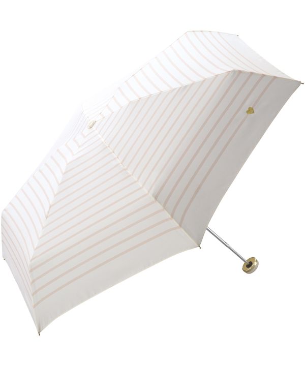 【Wpc.公式】雨傘 ハート刺繍ボーダーゴールド ミニ 親骨50cm 晴雨兼用 傘 レディース 折り畳み傘 おしゃれ 可愛い 女性 通勤 通学 (ピンク) ピンク
