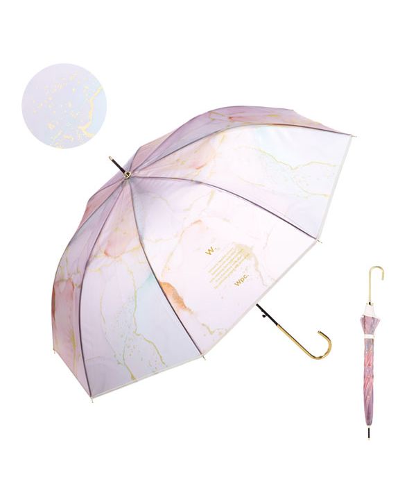 ダブリュピーシー Wpc. Wpc. 長傘 Wpc ダブリュピーシー ワールドパーティー インクアートアンブレラ 傘 雨傘 ビニール傘 61cm 大きい ブランド 軽量 透明 クリア (ピンク) ピンク