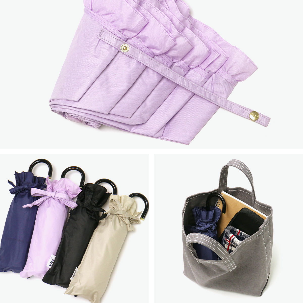 ダブリュピーシー Wpc. 折りたたみ傘 晴雨兼用 レディース コンパクト 完全遮光 UVカット 手開き かわいい おしゃれ ワールドパーティー 50cm 遮光クラシックフリル ミニ 801-11820(ネイビー) ネイビー