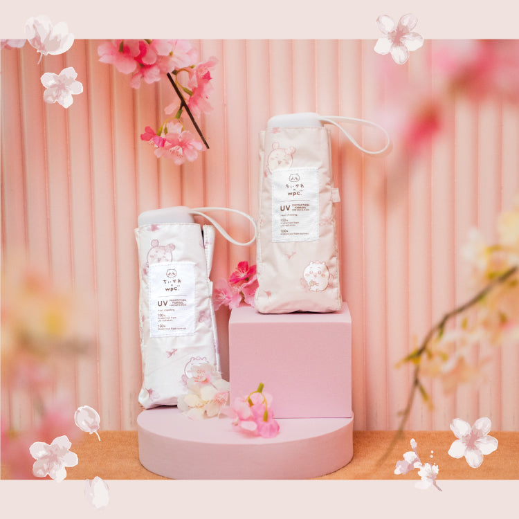 【Wpc.公式】日傘 遮光 ちいかわ お花見 ミニ 完全遮光 遮熱 晴雨兼用 レディース 折りたたみ傘 (オフ) オフ