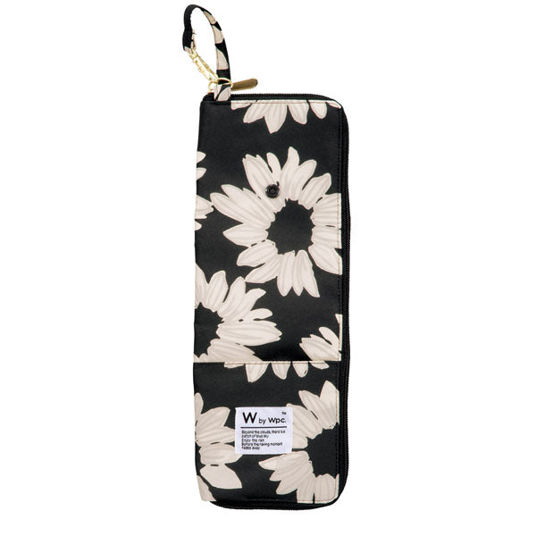 【Wpc.公式】レイングッズ アンブレラケース 折りたたみ 傘ケース 傘入れ 傘袋 フック付き ペットボトルホルダー(マーガレットブラック) マーガレットブラック