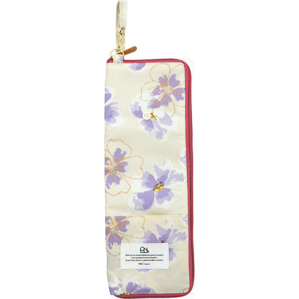 【Wpc.公式】アンブレラケース 折りたたみ 傘ケース 傘入れ 傘袋 フック付き ペットボトルホルダー (ラナンキュラス ベージュ) ラナンキュラス ベージュ