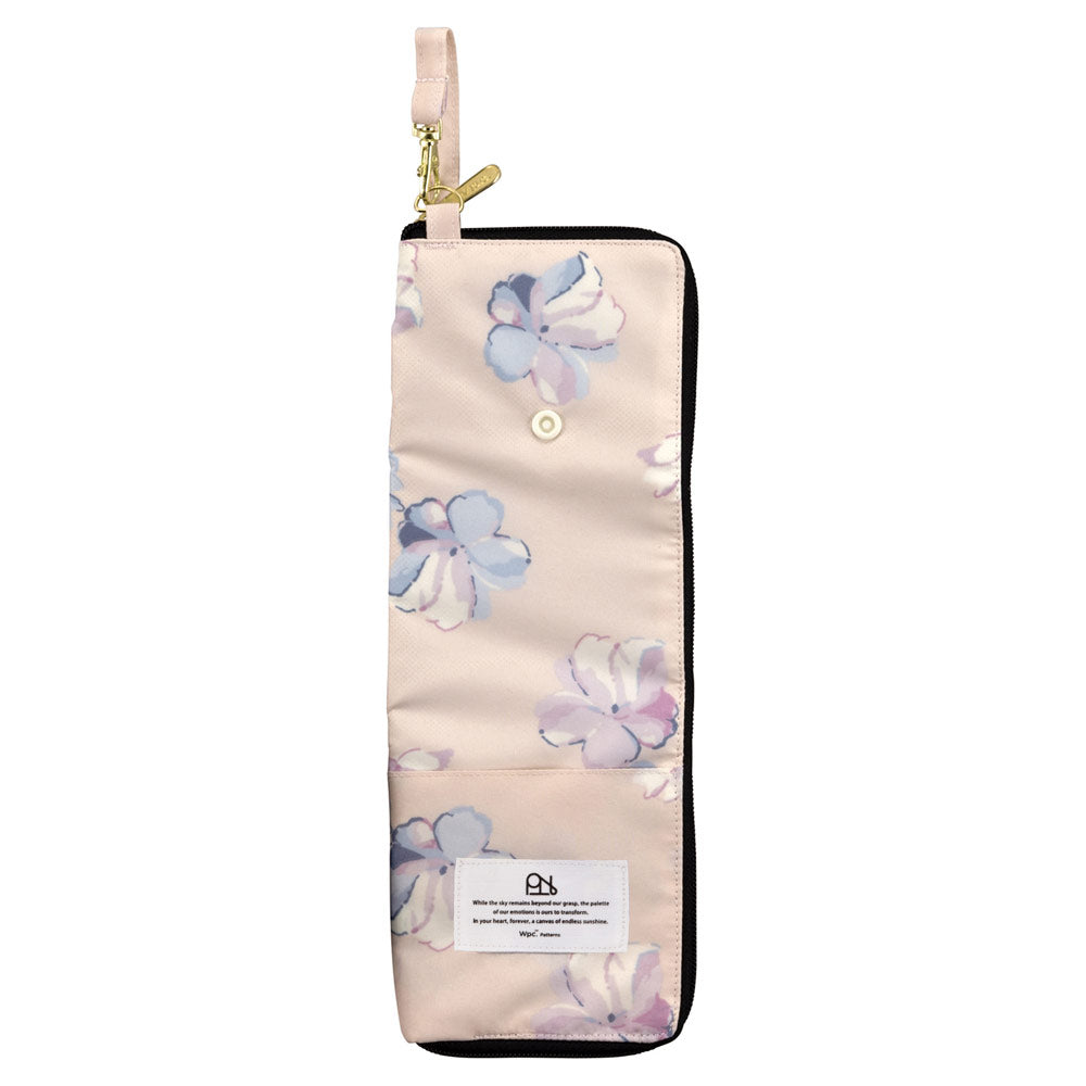 【Wpc.公式】レイングッズ アンブレラケース 折りたたみ 傘ケース 傘入れ 傘袋 フック付き ペットボトルホルダー(クリーミーフラワーピンク) クリーミーフラワーピンク