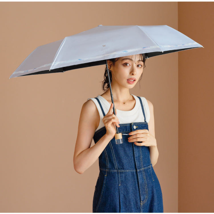 【Wpc.官方】日傘 遮光ニュアンス線 小型 完全遮光 遮熱 晴雨兩用 女士 摺疊傘