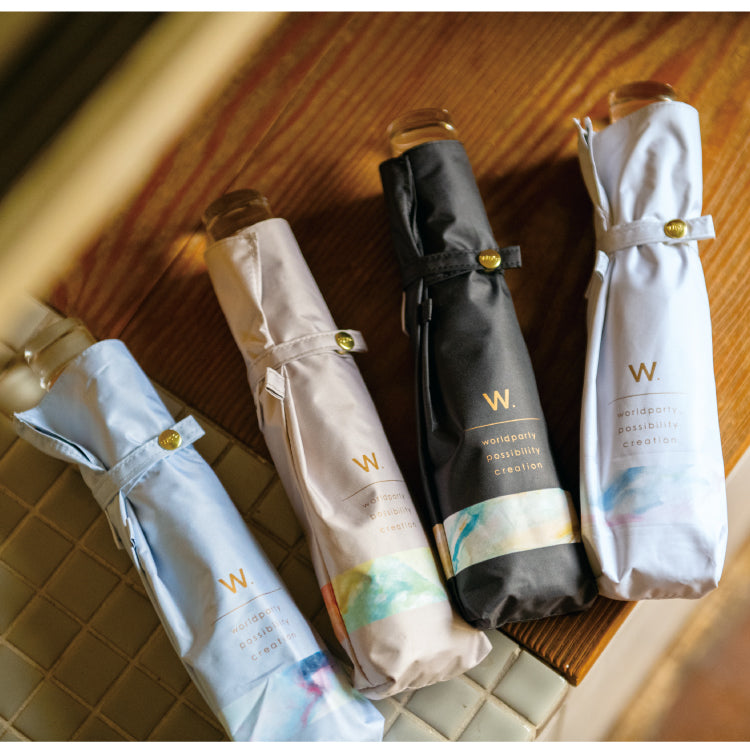 【Wpc.官方】日傘 遮光ニュアンス線 小型 完全遮光 遮熱 晴雨兩用 女士 摺疊傘