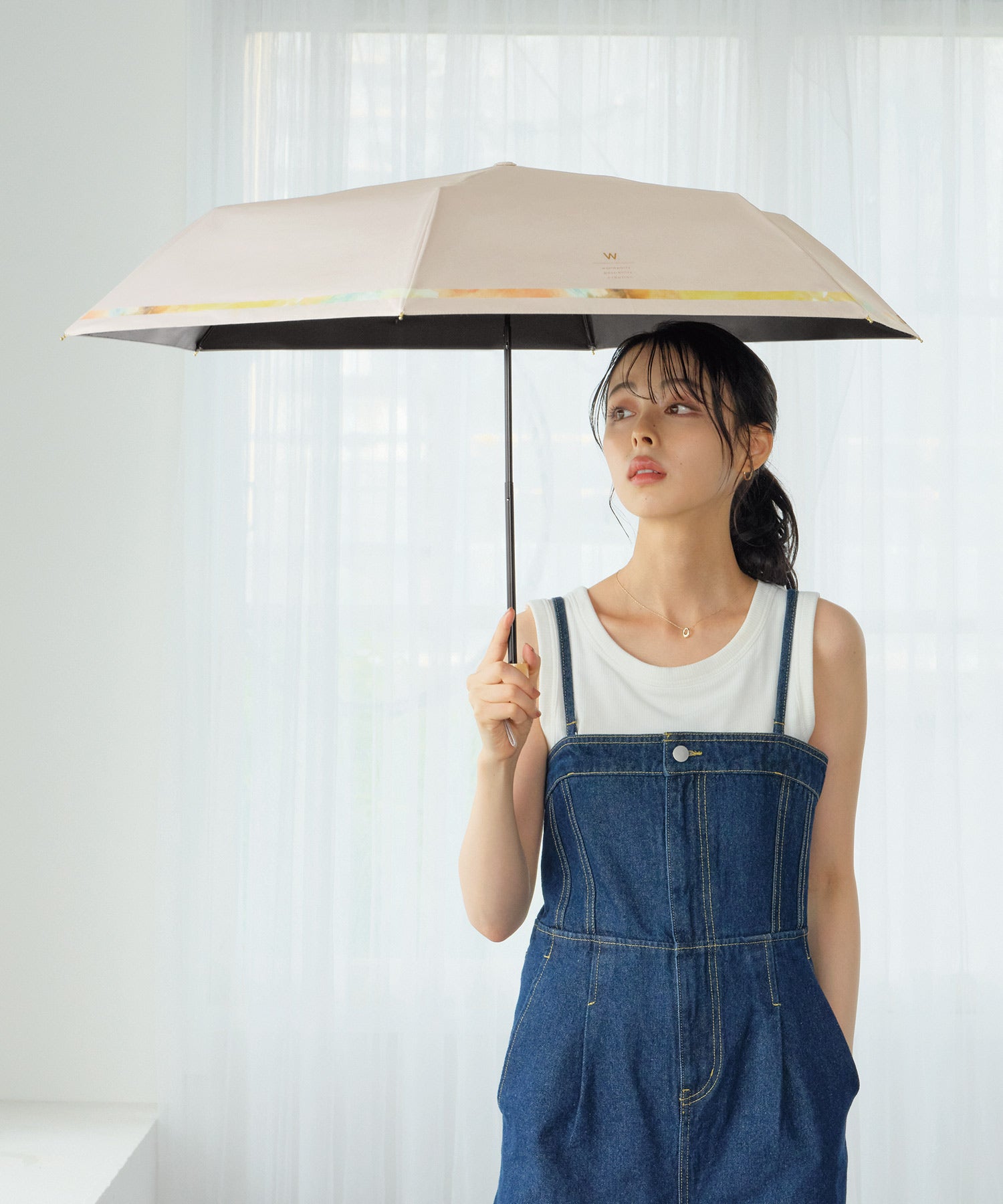 【Wpc.官方】日傘 遮光ニュアンス線 小型 完全遮光 遮熱 晴雨兩用 女士 摺疊傘