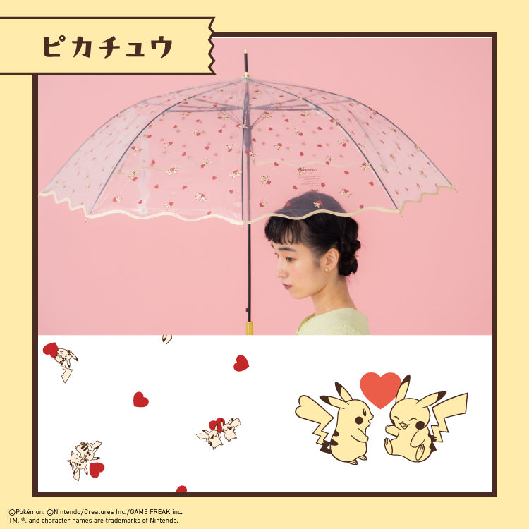 【Wpc.官方】塑膠傘 寶可夢 一起在一起就幸福 61cm 跳傘 大型 長傘 傘