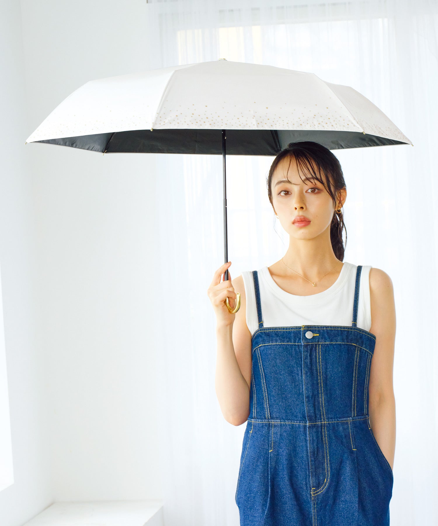 【Wpc.公式】日傘 遮光リムスター ミニ 完全遮光 遮熱 晴雨兼用 レディース 折りたたみ傘 (オフ) オフ