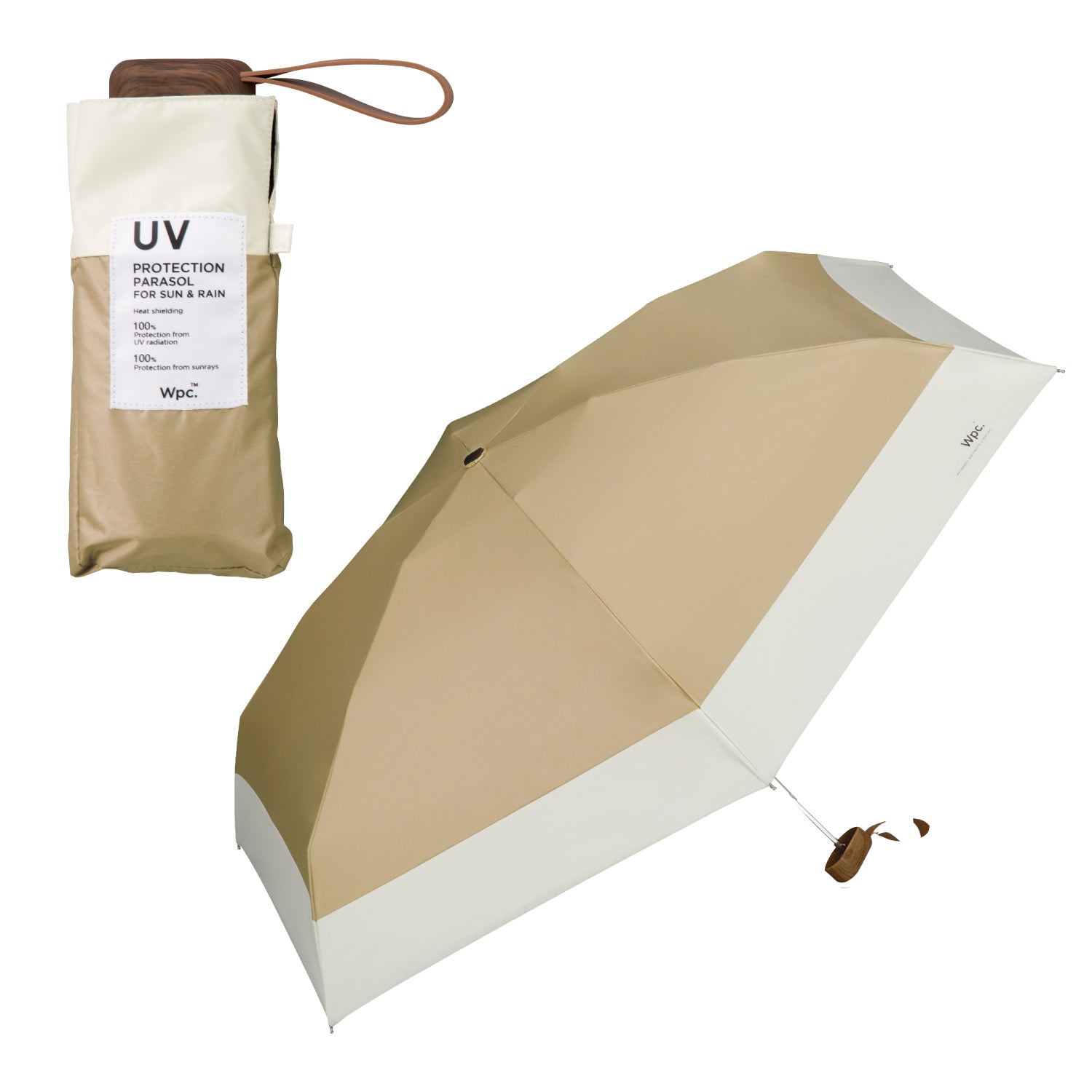 【Wpc.公式】日傘 遮光切り継ぎtiny 53 大きい 完全遮光 遮熱 晴雨兼用 折りたたみ傘