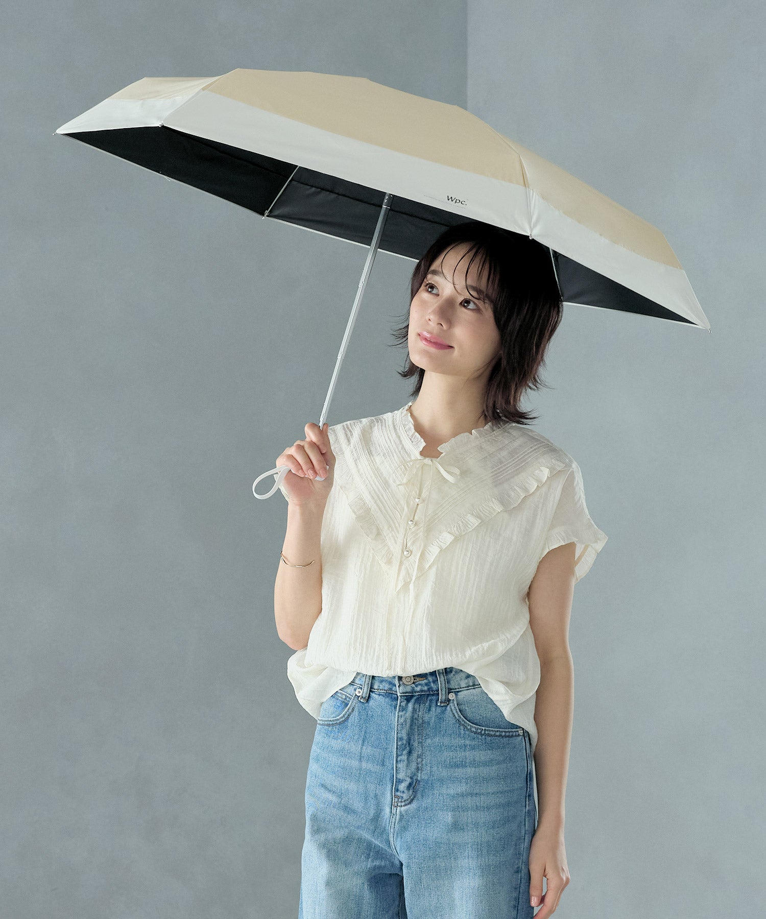 【Wpc.官方】日傘 遮光切接tiny 53 大型 完全遮光 遮熱 晴雨兩用 摺疊傘