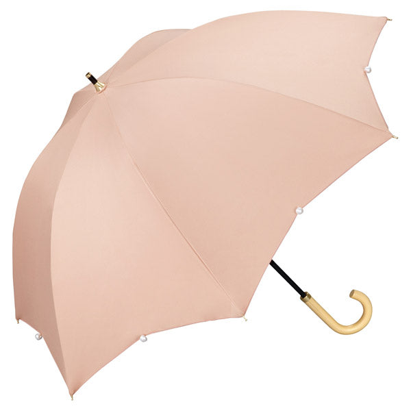 【Wpc.公式】日傘 遮光ドームパラソル パール 大きい 完全遮光 遮熱 晴雨兼用 レディース 長傘 (ダスティーピンク) ダスティーピンク