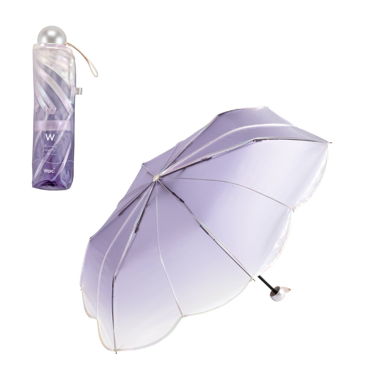 【Wpc.公式】ビニール傘 マーメイドアンブレラ ミニ 傘 レディース かわいい 折りたたみ傘