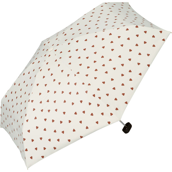 【Wpc.官方】日傘 遮光 jaggy heart mini 完全遮光 遮熱 晴雨兼用 女士 折疊傘