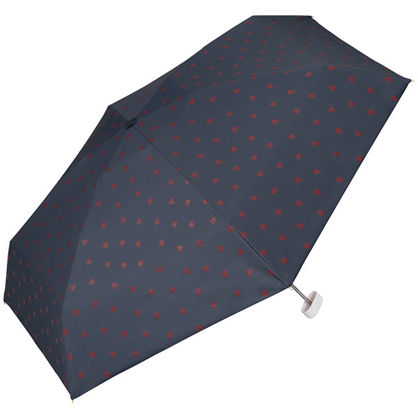 【Wpc.官方】日傘 遮光 jaggy heart mini 完全遮光 遮熱 晴雨兼用 女士 折疊傘