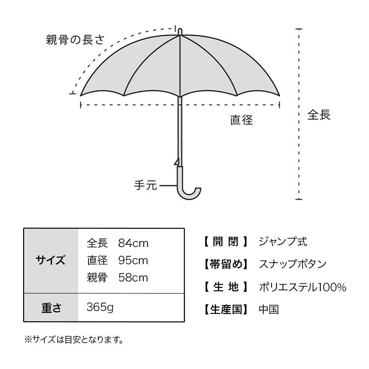 【Wpc.公式】雨傘 オメナ 58cm ジャンプ傘 晴雨兼用 傘 レディース 長傘 (ブルー) ブルー