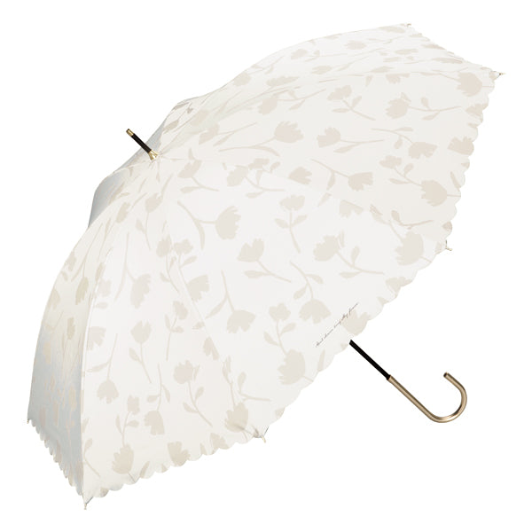 【Wpc.官方】日傘 遮光花影 55cm 大型 完全遮光 遮熱 晴雨兩用 女士長傘