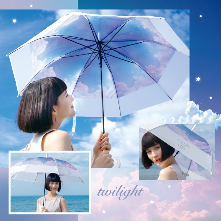 【Wpc.官方】塑膠傘 地球屋×Wpc.天空藍雨傘 60cm 大型 跳傘 女士傘