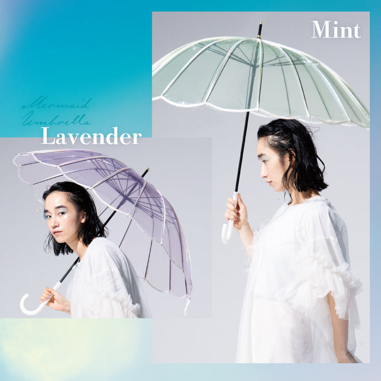 【Wpc.官方】塑膠傘 美人魚雨傘 55cm 傘 女士 可愛 雨傘 長傘