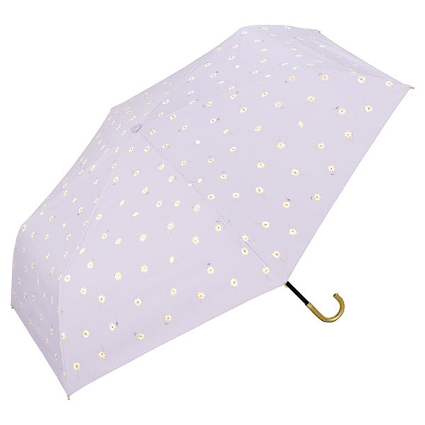 【Wpc.公式】日傘 遮光ゴールドラインマーガレット ミニ 大きい 完全遮光 遮熱 晴雨兼用 折りたたみ (ラベンダー) ラベンダー