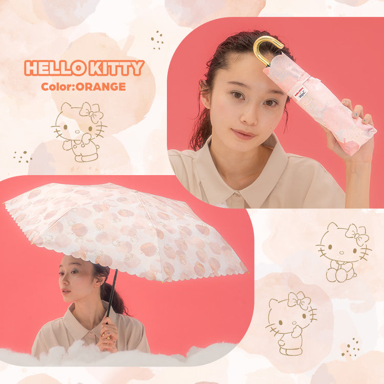 【Wpc.官方】陽傘 三麗鷗角色×Wpc. 遮光水彩圖案迷你 完全遮光 遮熱 晴雨兩用