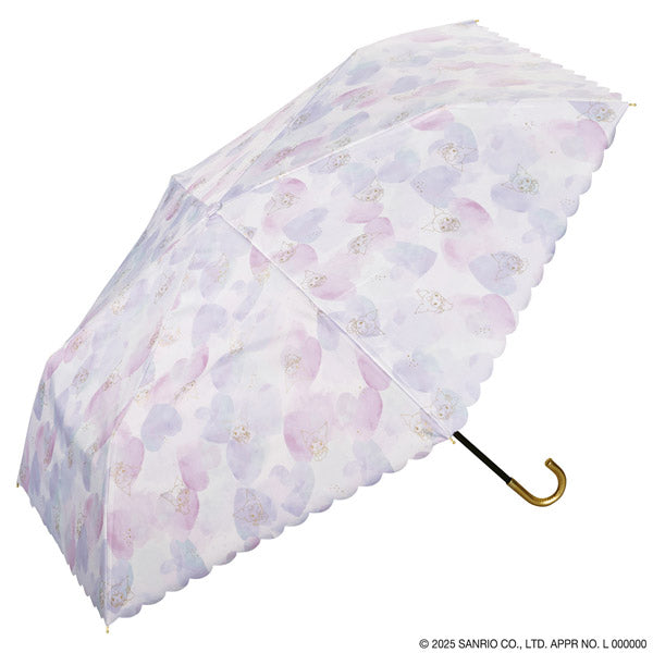 【Wpc.官方】陽傘 三麗鷗角色×Wpc. 遮光水彩圖案迷你 完全遮光 遮熱 晴雨兩用