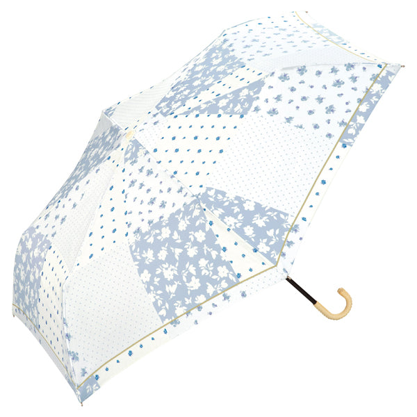 【Wpc.公式】雨傘 フローラルパッチワーク ミニ 軽量 晴雨兼用 傘 レディース 折りたたみ傘 (オフ) オフ