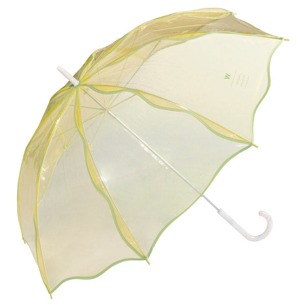 【Wpc.公式】ビニール傘 ウェービーアンブレラ 60cm 大きい 傘 レディース かわいい 長傘 (イエロー) イエロー