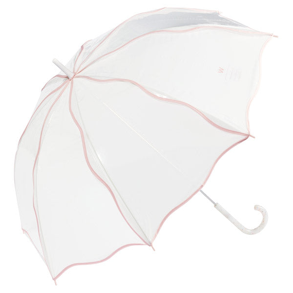 【Wpc.公式】ビニール傘 ウェービーアンブレラ 60cm 大きい 傘 レディース かわいい 長傘 (オフ) オフ