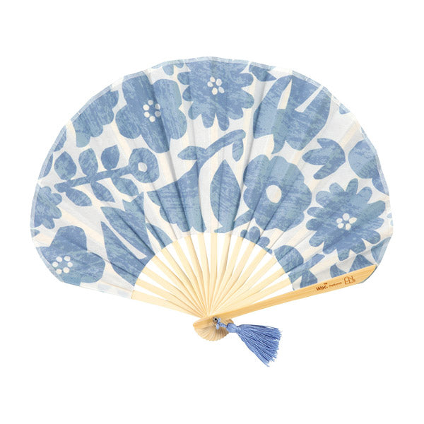 【Wpc.公式】ギフトボックス入り扇子 おしゃれ 可愛い 北欧柄 レディース 女性 ギフト プレゼント (花と鳥ブルー) 花と鳥ブルー