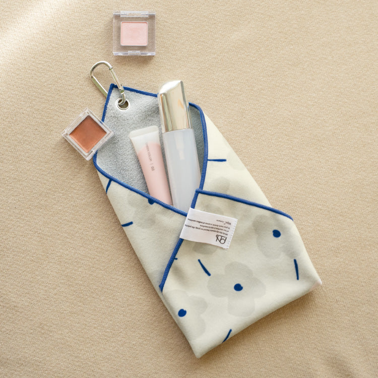 【Wpc.公式】カラビナ付きマルチくっつくろす 30cm×30cm マイクロファイバー 吸水性 ハンカチ(クッカモカ) クッカモカ