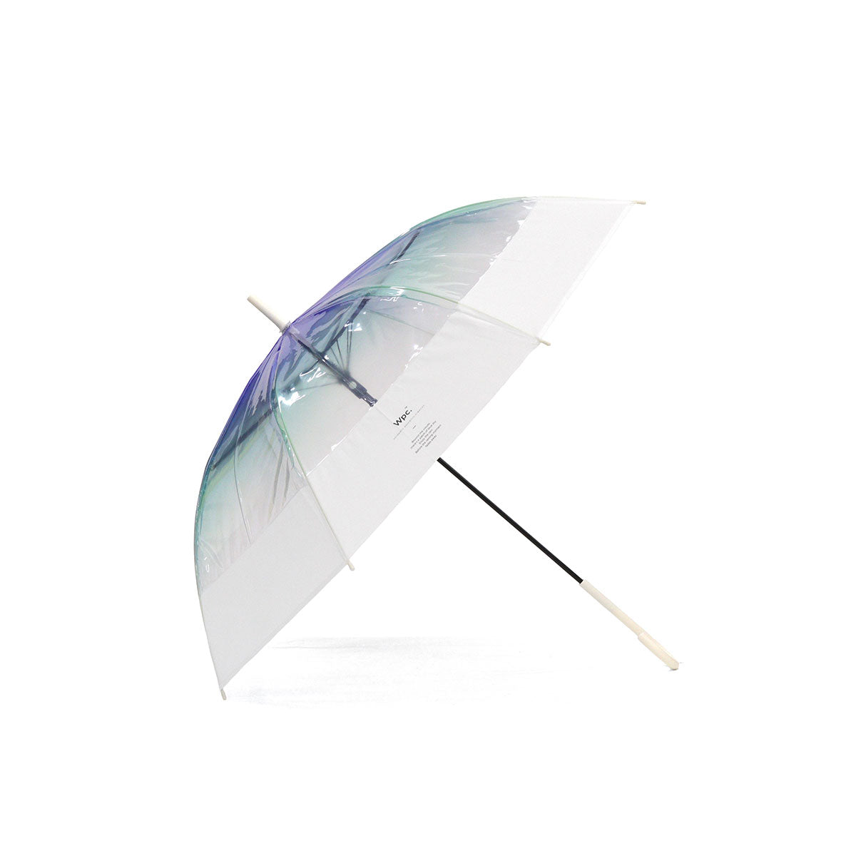ダブリュピーシー Wpc. 傘 レディース 雨傘 ビニール ビニール傘 丈夫 軽い ブランド 長傘 かわいい おしゃれ きれい 大きめ ワンタッチ ジャンプ式 空色アンブレラ 切り継ぎグラデーション PT-087-001 (ブルー) ブルー