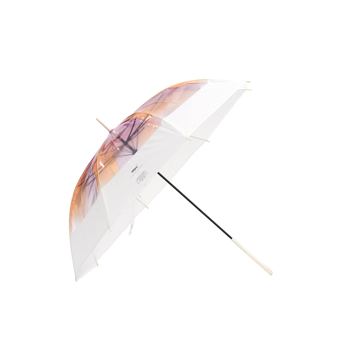 ダブリュピーシー Wpc. 傘 レディース 雨傘 ビニール ビニール傘 丈夫 軽い ブランド 長傘 かわいい おしゃれ きれい 大きめ ワンタッチ ジャンプ式 空色アンブレラ 切り継ぎグラデーション PT-087-001 (ピンク) ピンク