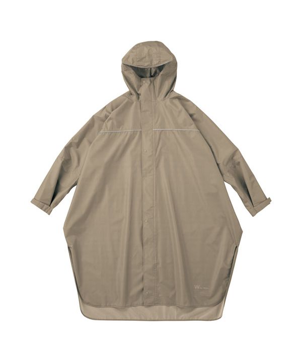 【Wpc.公式】レインバイシクルスリーブポンチョ 自転車用レインウェア レインコート 撥水 防水 レディース メンズ (ベージュ) ベージュ