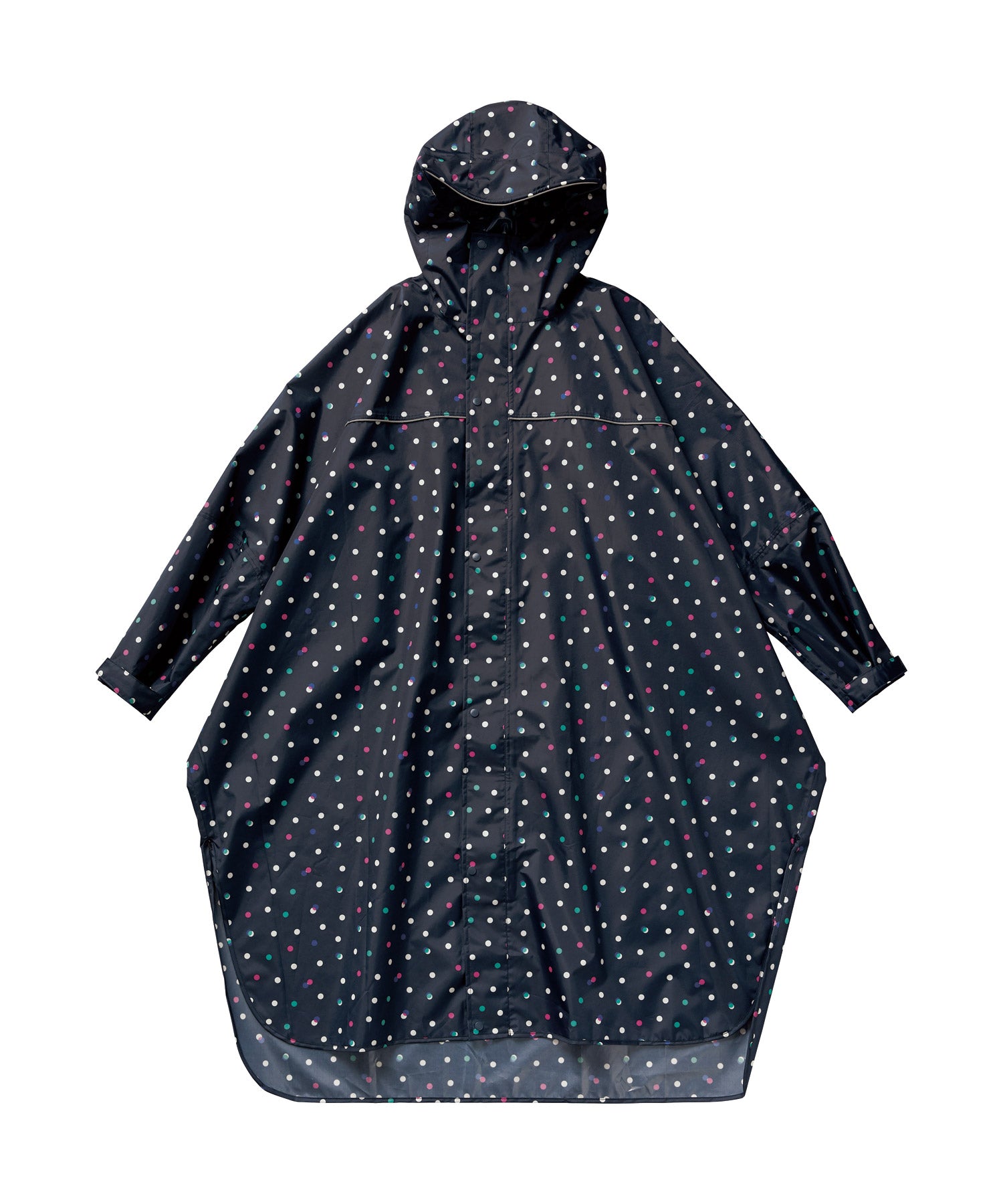 【Wpc.公式】レインバイシクルスリーブポンチョ 自転車用レインウェア レインコート 撥水 防水 レディース メンズ (レトロドット) レトロドット