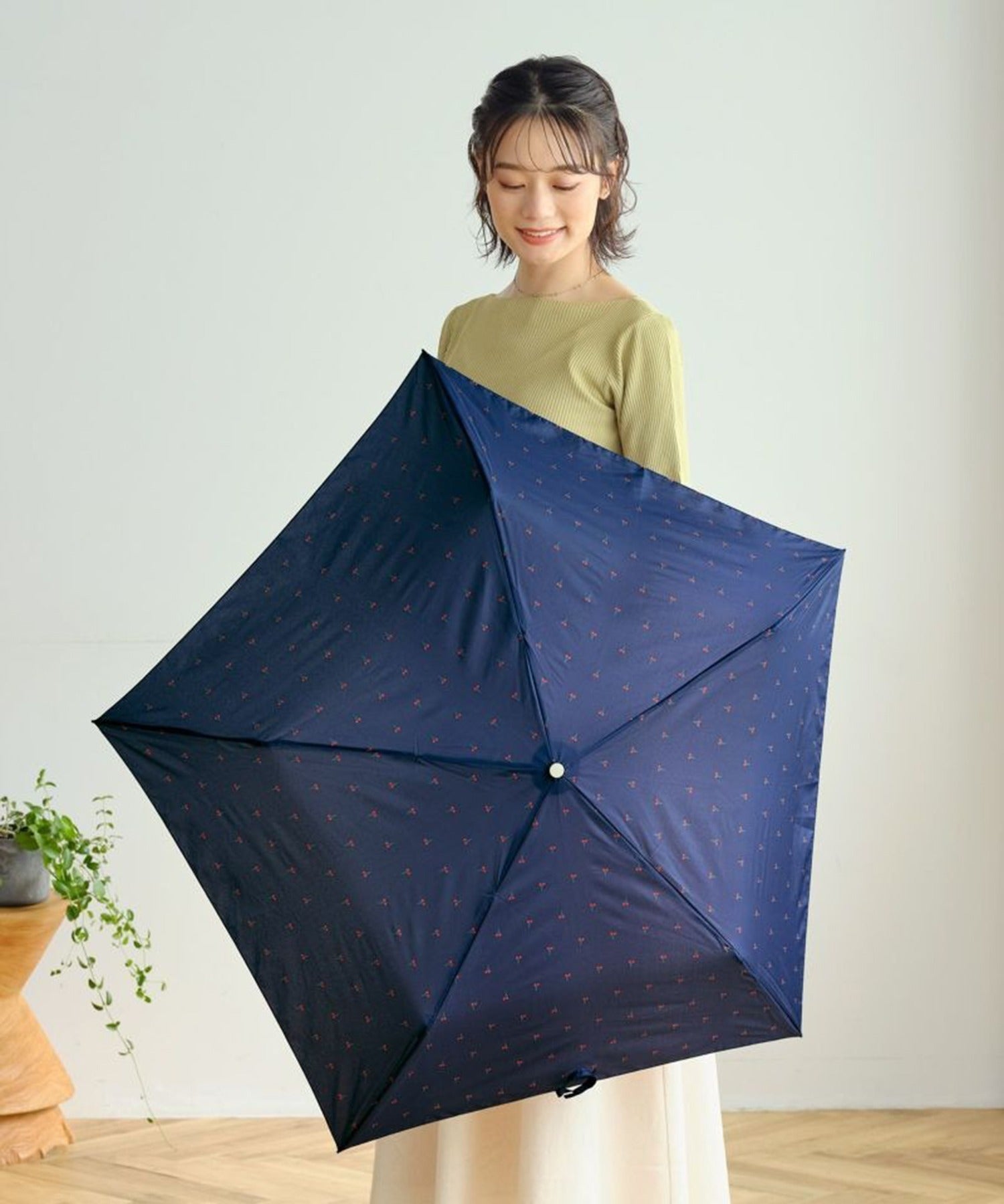 ダブリュピーシー Wpc. チェリーmini 折り畳み傘 AL02-024-002 (ネイビー) ネイビー