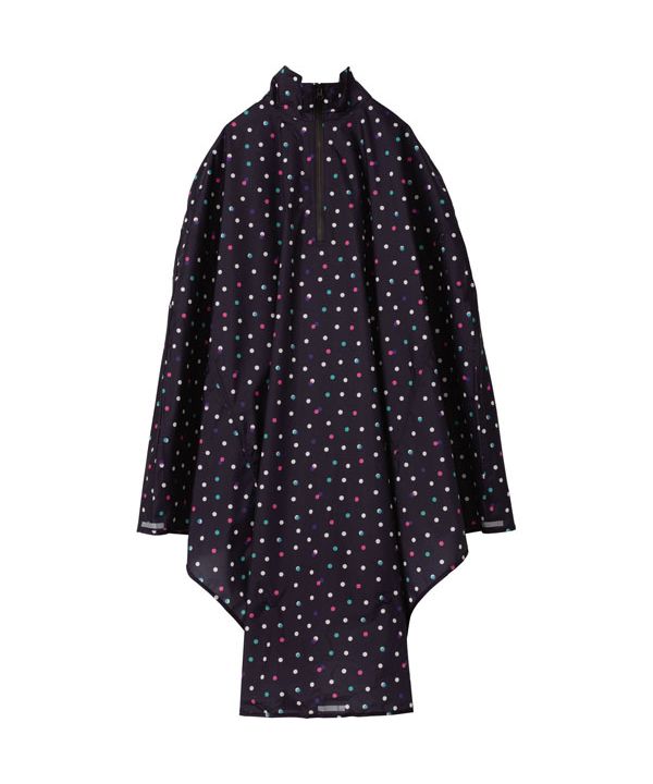 ダブリュピーシー Wpc. 【Wpc.公式】自転車用レインウェア チャリーポンポン はっ水 防水 レディース レインポンチョ,レトロドットネイビー