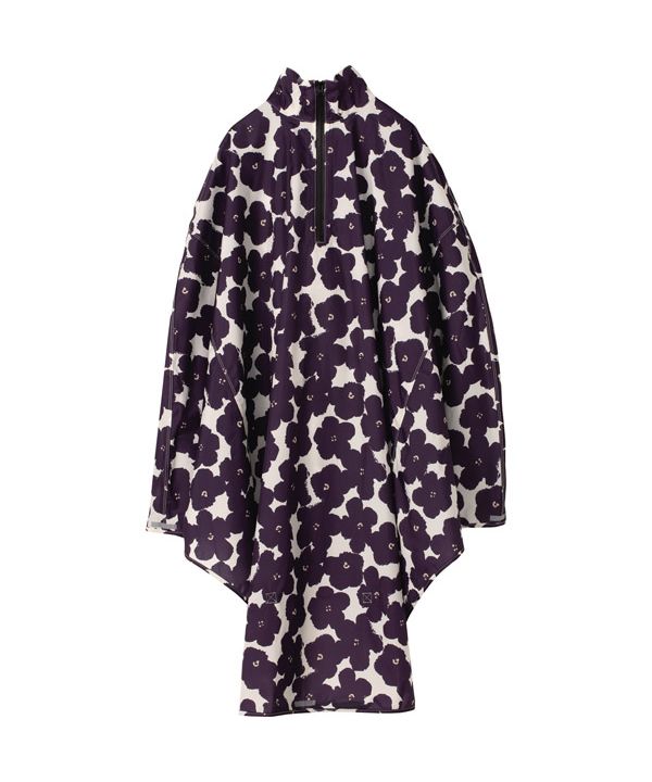 ダブリュピーシー Wpc. 【Wpc.公式】自転車用レインウェア チャリーポンポン はっ水 防水 レディース レインポンチョ,ハナプリントネイビー