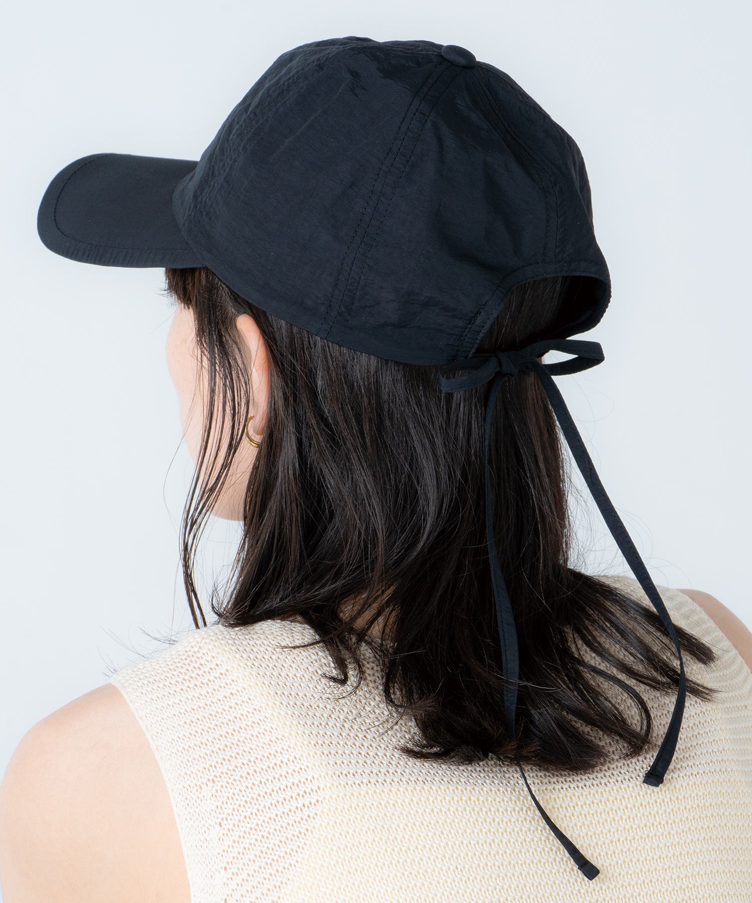 【Wpc.公式】帽子 UVカット 接触冷感キャップ UVキャップ 遮光 軽量 コンパクト 洗える レディース(ブラック) ブラック