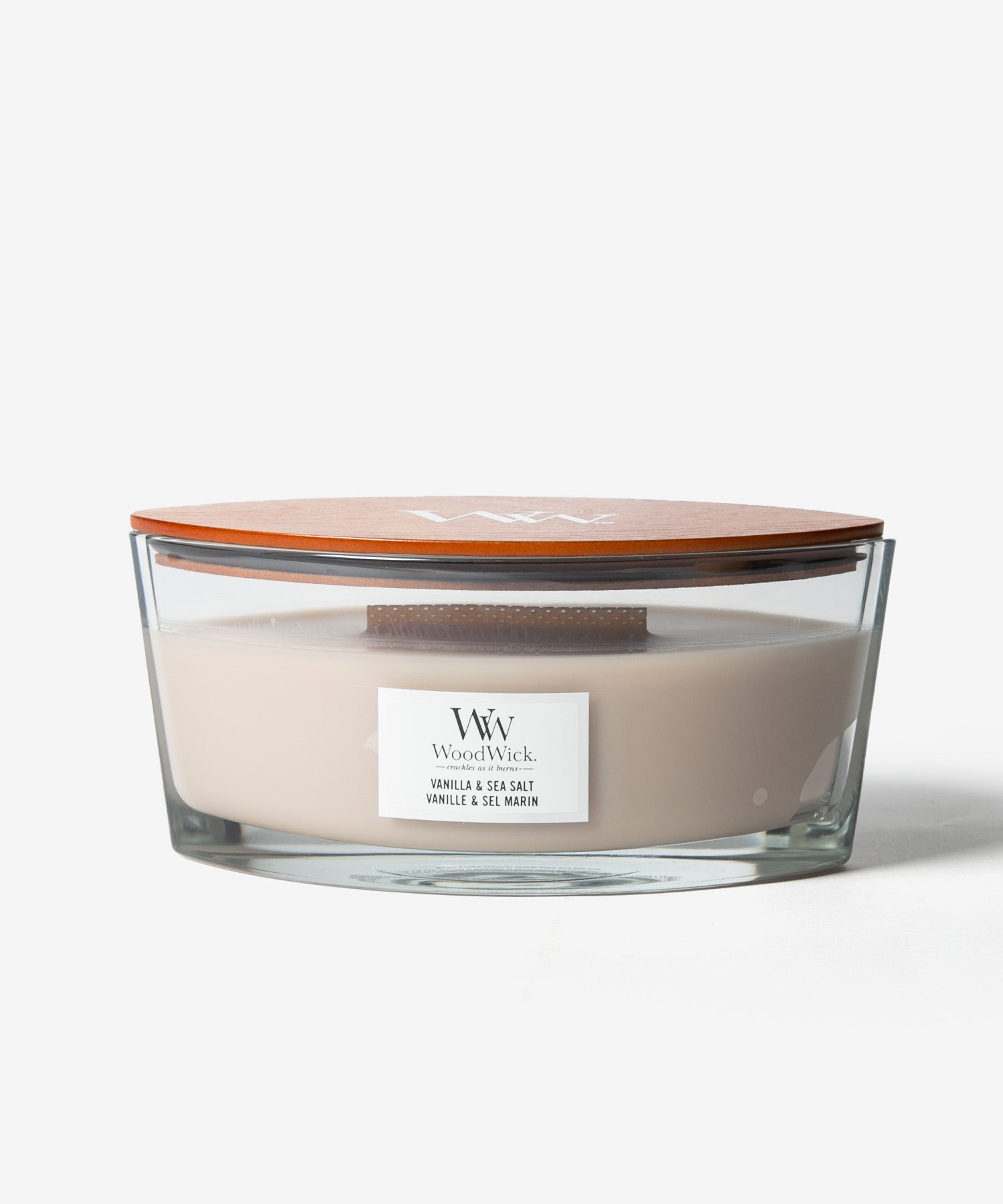 ウッドウィック WoodWick ウッドウィック WoodWick Hearth Wick キャンドル L ユニセックス アロマ 香り ルームフレグランス HOME FRAGRANCE【返品不可商品】 (バニラ&シーソルト) バニラ&シーソルト