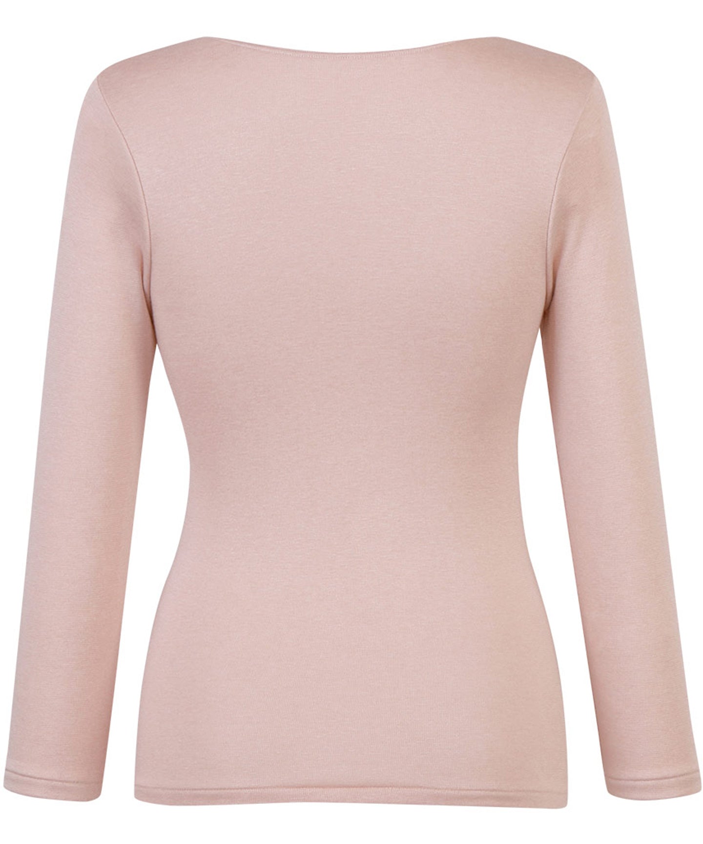 ウイング Wing あったかインナー 綿混 裏起毛 よく伸びる素材 【ラクのびサーモ】 8分袖 長袖 ネックせまめ 秋 冬