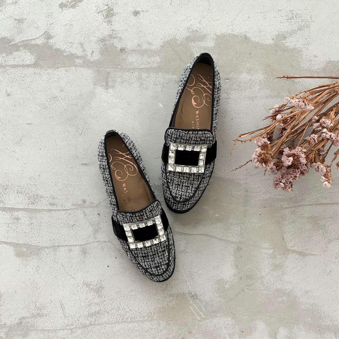 ギンザワシントン 銀座ワシントン WASHINGTON ビジューバックルローファー