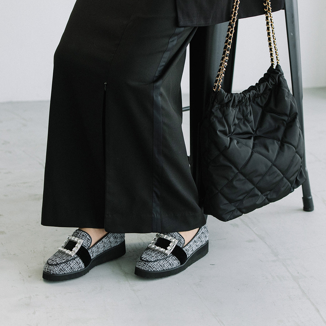 ギンザワシントン 銀座ワシントン WASHINGTON ビジューバックルローファー