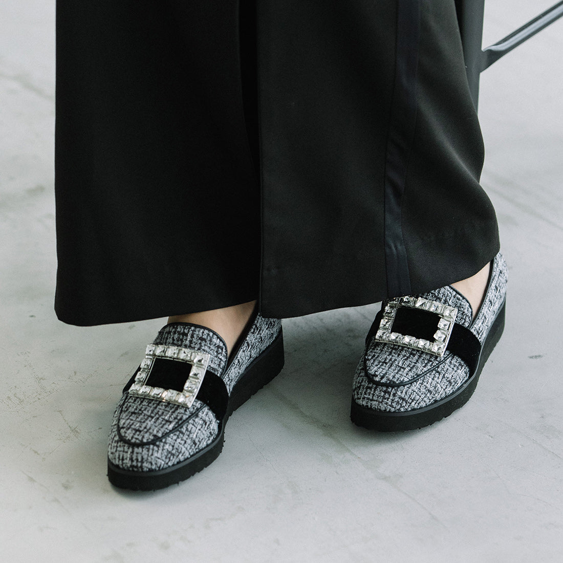 ギンザワシントン 銀座ワシントン WASHINGTON ビジューバックルローファー