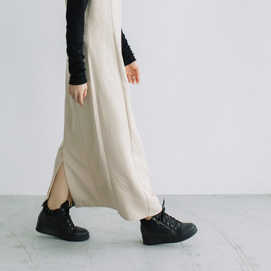 銀座華盛頓 WASHINGTON 星星圖案內增高厚底高筒運動鞋