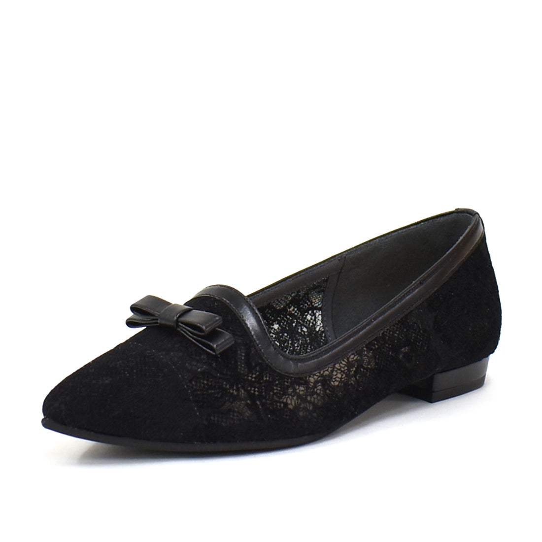 ギンザワシントン 銀座ワシントン WASHINGTON チュールオペラフラットシューズ (ブラック) ブラック