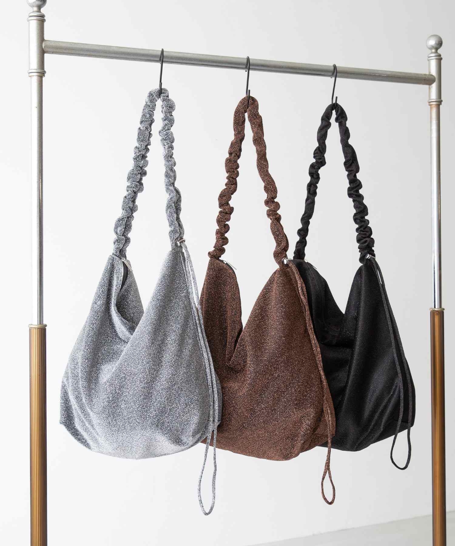 ウェレッグ セレクト welleg sellect グリッター ギャザーショルダー バッグ