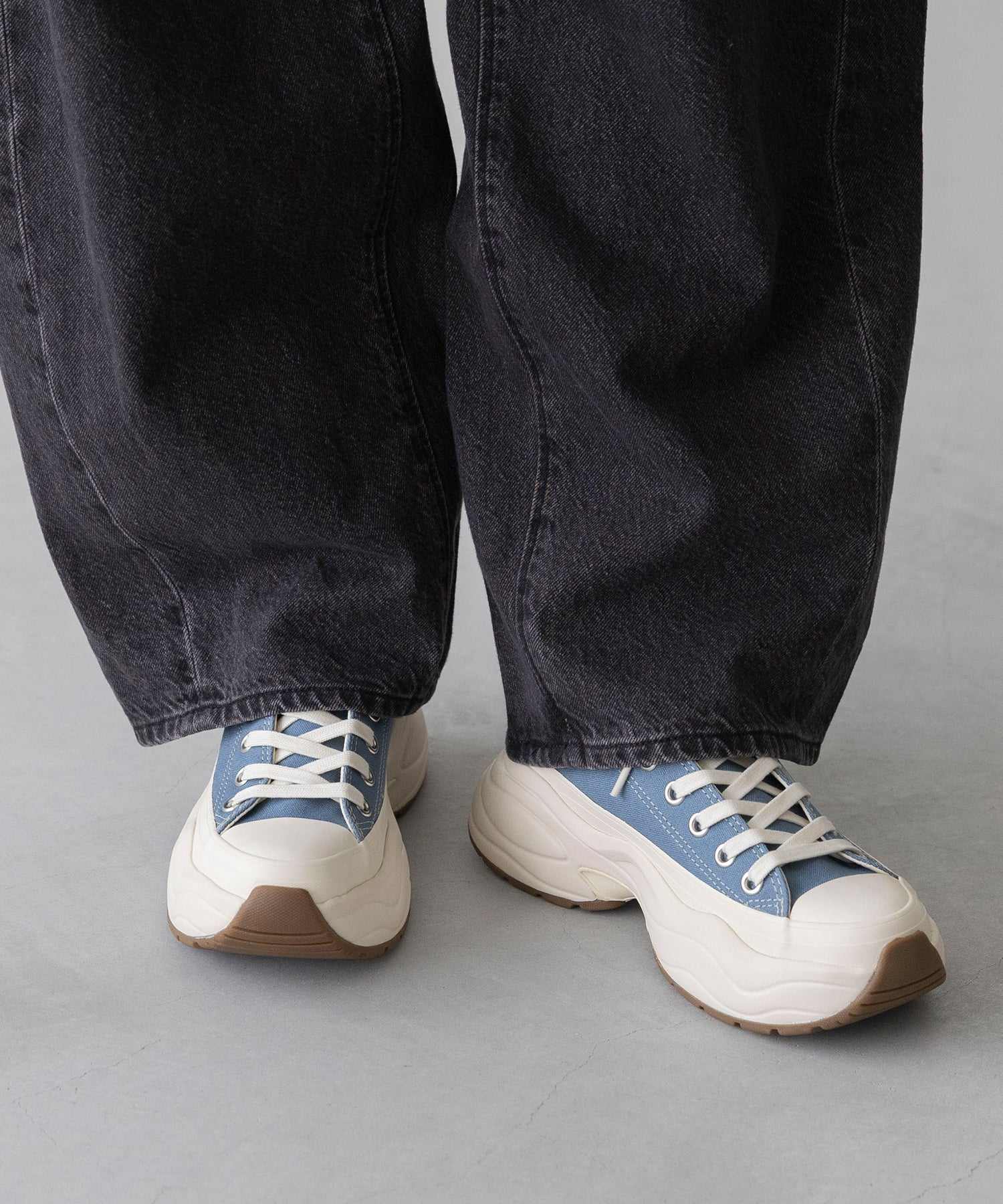 ウェレッグ セレクト welleg sellect オールスター 厚底 ローカットスニーカー (4072ストーンブルー/OX) 4072ストーンブルー/OX