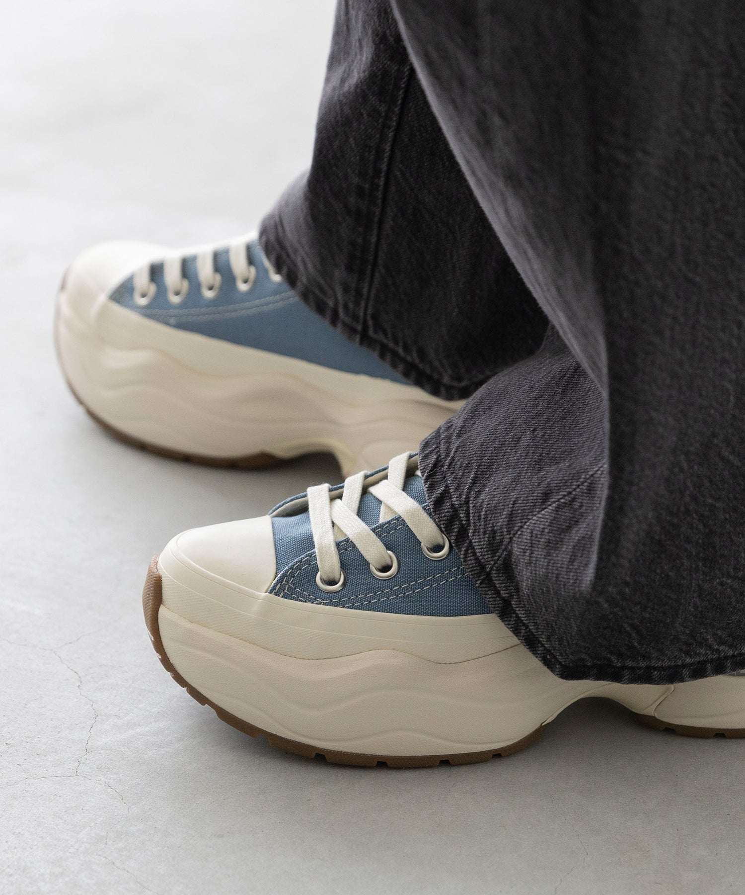 ウェレッグ セレクト welleg sellect オールスター 厚底 ローカットスニーカー (4072ストーンブルー/OX) 4072ストーンブルー/OX